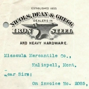 Seltener Briefkopf St. Paul, MN von 1905 - Nicols, Dean & Gregg Eisen Stahl Amboss  - Bild 1 von 3