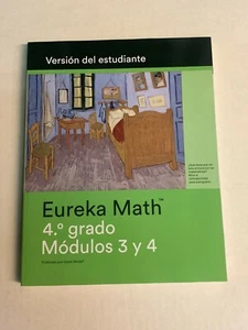 EUREKA MATH Grado 4 Estudiante Modulos 3 & 4 Workbook Homeschool - Picture 1 of 2