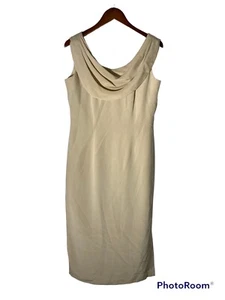 Spencer Jeremy Damen Kleid 100% Seide langes Kleid 10 ärmellos Maxi drapierter Ausschnitt - Bild 1 von 9