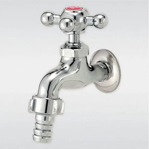 Deck mounted Outdoor Garden sink faurome finish cross handle coupling Bath red - Picture 1 of 2