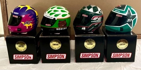 Nascar Simpson Mini Helmets Lot of 4-Camel,Kodiak,Remington,Skoal Cover
