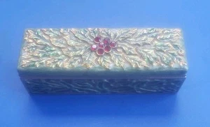 Vintage Green Tone Monet Lipstick Case with Mirror - Picture 1 of 7