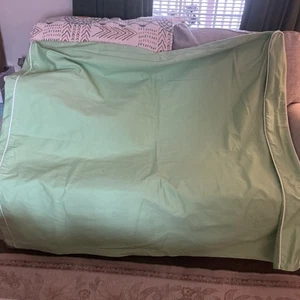 Pottery Barn Full  Size headboard Slip Cover , Cottage, Beach House . Cotton - Picture 1 of 18