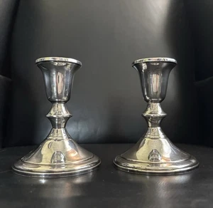 Candelabros reforzados con peso Giftamerica de plata de ley .925 excelente estado - Imagen 1 de 19