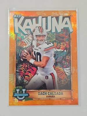 ZACH CALZADA 2022 Bowman U Chrome Big Kahuna /25 Case Hit SSP Auburn / Kentucky - Image 1 of 3