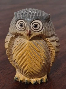 Estatuilla Artesania Rinconda vintage años 70 - Usada - Búho - Ojos pequeños Bonita - Imagen 1 de 7