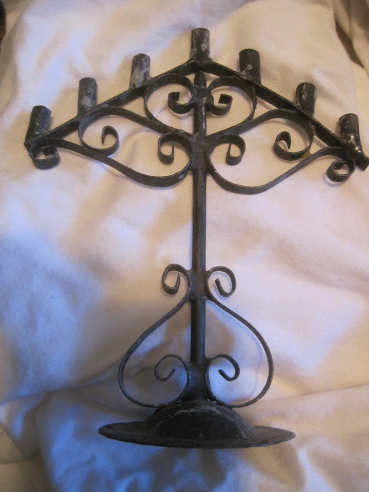 Gothic Halloween 5" Metal Candelabra Candle Spooky Haunted House - Image 1 of 1