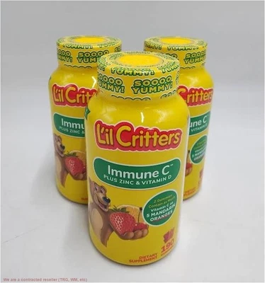 LOTE DE 3!! Gominolas suplemento dietético L'il Critters Immune C - fruta EXP 02/26 Foto 1 de 2