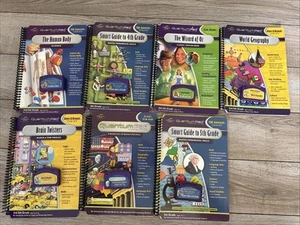 Lot 7 Leap Frog Quantum Pad Books Cartridges 3rd 4th 5th Grade History, Science - Picture 1 of 5