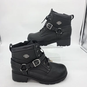 Harley-Davidson Boots Womens Size 10M Leather Motorcycle Harness Riding Shoes - Picture 1 of 11
