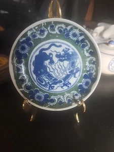 qing dynasty porcelian dragon and tiger 5" dessert plate - Picture 1 of 12