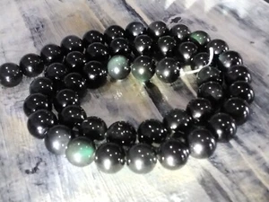 Natural Green Eyes Obsidian, 8mm, Approx 48pce. Free postage. Oz - Picture 1 of 5