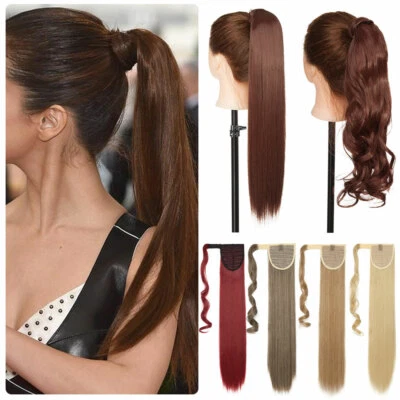 US Hair ponytail Clip In as Real Human Hair Extensions Wrap Around Pony Tail NEW - Image 1 of 4