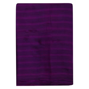 De colección Púrpura 100% Seda Telar Manual Rayas Sari Remanente 4YD Tela Artesanal Chatarra - Imagen 1 de 5