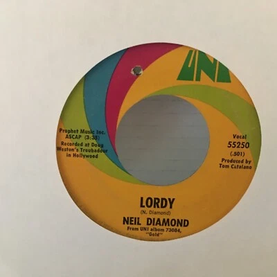 Neil Diamond -45  SINGLE   Lordy / Cracklin' Rose - Foto 1 de 2