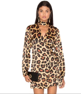Kleid 12 von LPA Revolve - Größe S - Farbe: bemalt Leopard Stretch Satin Seide - Bild 1 von 5