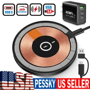 MagSafe Charger Wireless Charging Pad For Samsung s25 S24 Ultra S23 FE S22 S21 - Picture 1 of 14