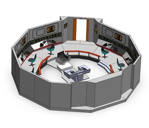 Star Trek Tos Bridge (completo) diorama para figura diorama de 3,75 pulgadas (1:18) - Imagen 1 de 7