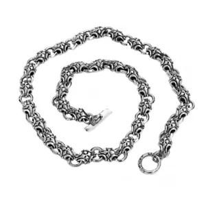 Collares punk de plata esterlina 925 de cadena de eslabones de joyería TA226ND - Imagen 1 de 18