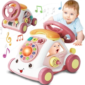 Baby Toddler Crawling Toys for Boy Girl 6 12 18 Months Steering Wheels Telephone - Picture 1 of 6