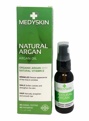 Aceite de Argán Natural Antienvejecimiento MedySkin con Vitamina E Natural (1Oz/30ml) NUEVO Foto 1 de 3