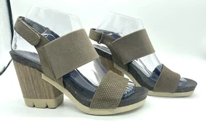 OTBT Duty Free Chunky Block Heel Sandals Brown Women’s 7M - Picture 1 of 16