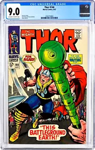 Thor #144 (1967) CGC 9.0, ¡estuche como nuevo! ¡Enchanters Three! ~ ¡MAGNIR! ¡BRONA! ¡FORSUNG! - Imagen 1 de 2