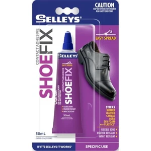 Selleys Shoefix Shoe Glue Clear Contact Adhesive 50ml for Rubber Leather Canvas - Picture 1 of 2