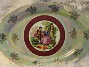 Vintage Thun Karlovarsky Porcelain Serving Tray, Gold Trim Kobalt   - Picture 1 of 12