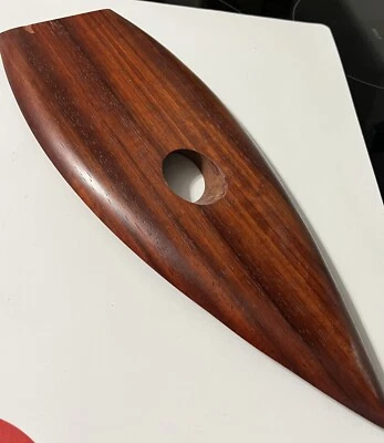 Solid Teak Wine Bottle Support, Display, Coaster  13.25” See Description - Image 1 of 4