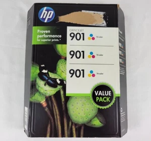 HP 901 Tri-Color Ink Cartridge 3 Pack New Sealed Expired 2014 - Picture 1 of 8