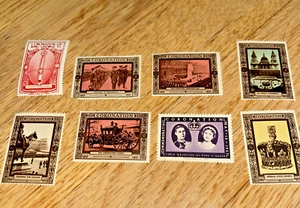 8 - 1937 KING GEORGE VI Coronation COMMEMORATIVE CINDERELLA Stamps - Imagen 1 de 9