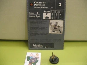 =Axis & Allies Miniatures CONTESTED SKIES Communist Partisans with card 7/45= - Picture 1 of 1
