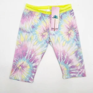 Tru Luv Girls Biker Shorts Tie Dye Size 12 Neon Elastic Waistband Barbiecore - Picture 1 of 7