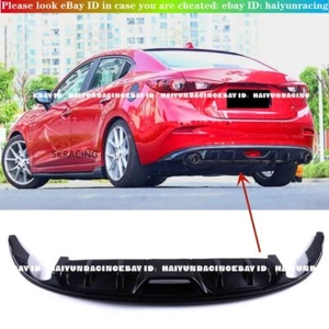Kit difusor parachoques trasero negro brillante para Mazda 3 AXELA sedán 2014-2018 - Imagen 1 de 6