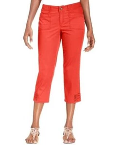 Style & Co Größe 6 Damen Caprihose koralle schmales Bein kurvige Passform neu mit Etikett - Bild 1 von 2