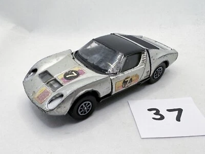VINTAGE CORGI TOYS 319 LAMBORGHINI MIURA P400 DIECAST MODEL CAR SILVER 1973 - Image 1 of 4