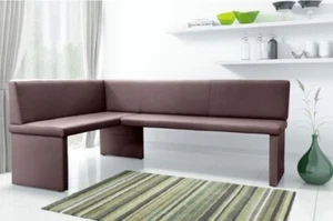Eckbank Bank Küchenbank -Cora XL / R - Kunstleder Braun 196 x 142 cm - Bild 1 von 1