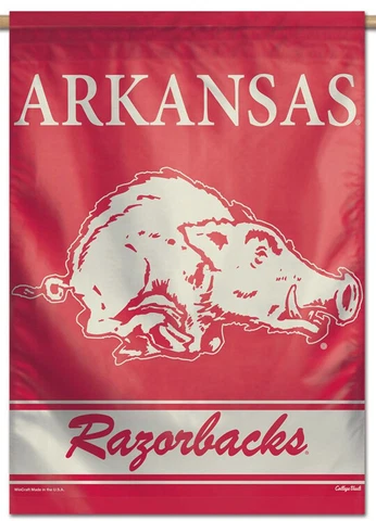 ARKANSAS RAZORBACKS Retro-1950s-Style Official NCAA Team Logo 28x40 WALL BANNER Cover