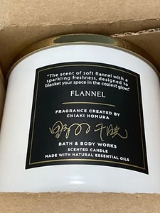 Bath & Body Works Scented Candle Flannel 14.5 oz NEW - Picture 1 of 8