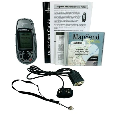 Magellan Meridian Platinum Handheld Electronic GPS Navigator NAV Receiver Bundle - Image 1 of 4