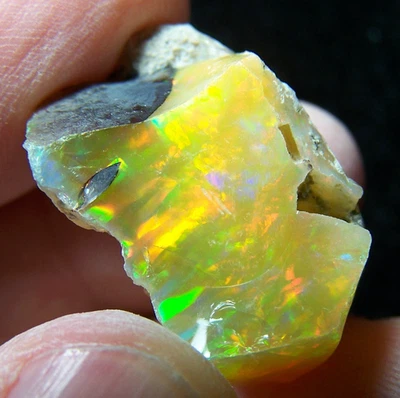 Ethiopian Opal Welo Rough * VIDEO 34.98 CTs AAA FIRE Cutting Grade USA DEALER - Image 1 of 4