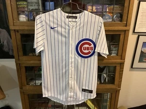 Dansby Swanson #7 Chicago Cubs NIKE Trikot weiß Nadelstreifen genäht Gr. S - cool - Bild 1 von 15