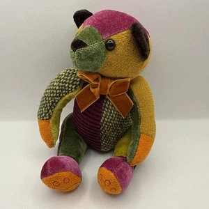 RARE Bath & Body Works “Hi I’m Patch” Patchwork Teddy Bear 6” - Picture 1 of 7