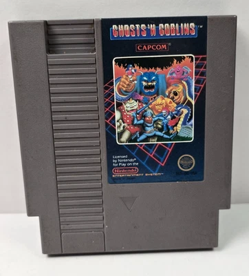 Ghosts 'n Goblins - Nintendo, NES - 5-Screw - Tested & Works - Image 1 of 4