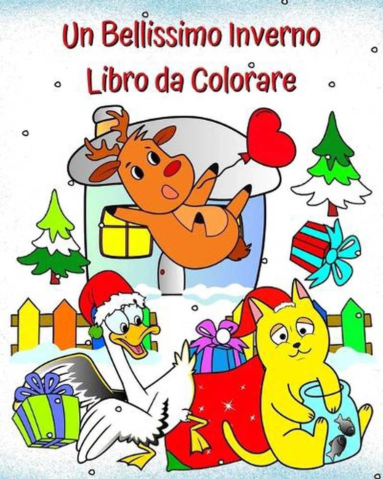 Un Bellissimo Inverno Libro da Colorare: Illustrazioni invernali con scene diver - Image 1 of 1