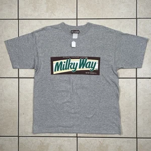XL Y2K Milky Way Candy Bar Tee Shirt M&M Mars Candy Company Gray Double Sided - Picture 1 of 7