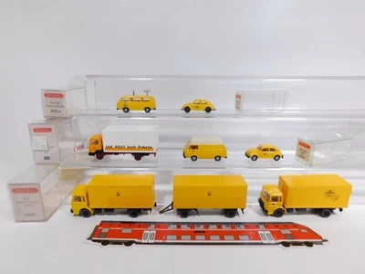 7X Wiking H0 1:87 Modello Post LKW MAN MB VW Käfer Ecc Mint + 5X Box #DI200-0,5 - Immagine 1 di 4