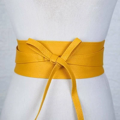 Waistband Ladies Paper  Womens Waist Belt Wide Tapes Corset Leather Band Fashion - Image 1 of 4