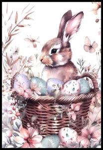 Postal - Conejo - Pascua - Espalda dividida - 4" x 5 1/2" - CL051 - Imagen 1 de 2